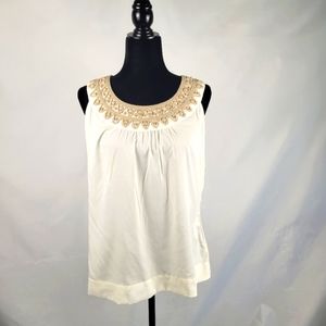 Banana Republic Top size Large Beige Cream Sleeveless